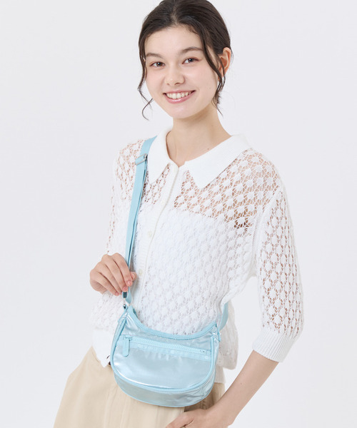 LeSportsac(レスポートサック)の「MINI HOBO CROSSBODY アクアブルーシャイン(ショルダーバッグ・レディース・ブルー・FREE)」の1枚目の写真