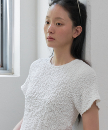 SO IR（ソイール）の「WRINKLE T-SHIRT - WHITE（Tシャツ/カットソー）」