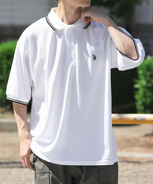 U.S. POLO ASSN.(ユーエスポロアッスン)の「U.S. POLO ASSN カノコポロシャツ(ポロシャツ・メンズ・ブルー/ブラック/ホワイト・LARGE/MEDIUM)」の1枚目の写真