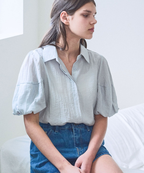 SLOWLOLLI（スローローリ）の「Roen volume puff blouse_2 Colors（シャツ/ブラウス・レディース・ライトグレー/アイボリー・FREE）」の3枚目の写真