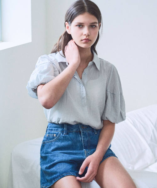 SLOWLOLLI（スローローリ）の「Roen volume puff blouse_2 Colors（シャツ/ブラウス・レディース・ライトグレー/アイボリー・FREE）」の5枚目の写真