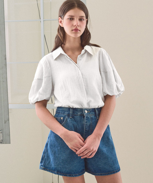 SLOWLOLLI（スローローリ）の「Roen volume puff blouse_2 Colors（シャツ/ブラウス・レディース・ライトグレー/アイボリー・FREE）」の6枚目の写真
