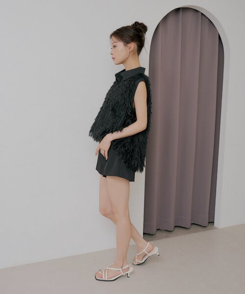 Chico(チコ)の「【SALON by Chico】フリンジファー袖ブラウス(シャツ/ブラウス・レディース・ベージュ/ホワイト/ブラック・FREE)」の18枚目の写真