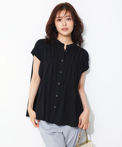 UNFILO(アンフィーロ)の「ティアード Tシャツ(Tシャツ/カットソー・レディース・ブラック系/ホワイト系/ダークブラウン系・MEDIUM/SMALL)」の2枚目の写真