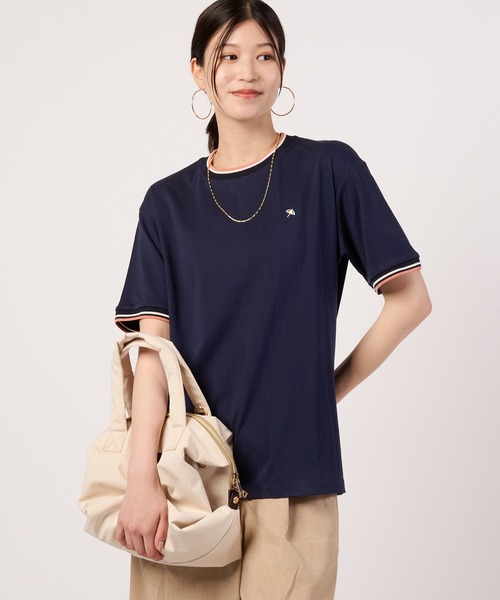 Arnold Palmer(アーノルドパーマー)の「【接触冷感/UVカット】スムース シェア リブライン Tシャツ(Tシャツ/カットソー・レディース・ネイビー/ライトグリーン/ホワイト・M/S/XS/LL/L)」の3枚目の写真