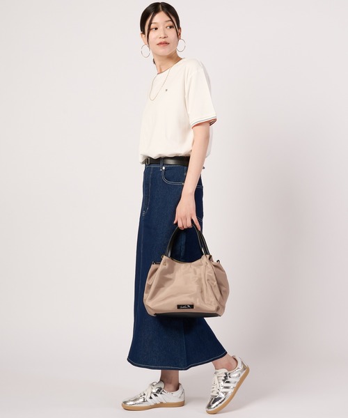 Arnold Palmer(アーノルドパーマー)の「【接触冷感/UVカット】スムース シェア リブライン Tシャツ(Tシャツ/カットソー・レディース・ネイビー/ライトグリーン/ホワイト・M/S/XS/LL/L)」の7枚目の写真