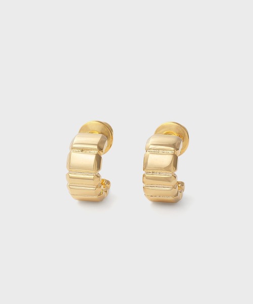 Paul Smith(ポールスミス)の「ウィメンズ スクエアカッティング ピアス / 265644 270(ピアス(両耳用)・レディース・ゴールド・FREE)」の1枚目の写真