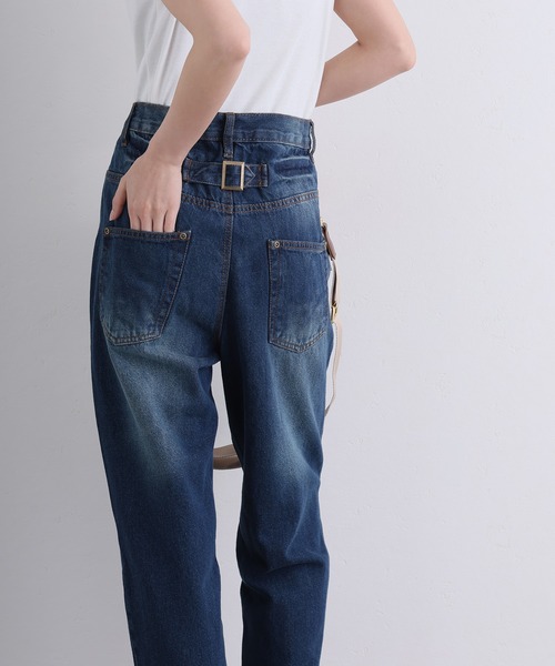 ElegChic(エレグシック)の「サルエルデニムパンツ ジーンズ(デニムパンツ・レディース・ホワイト/ネイビー/ブルー/ネイビー系・4L/S/M/L/XL/XXL)」の3枚目の写真