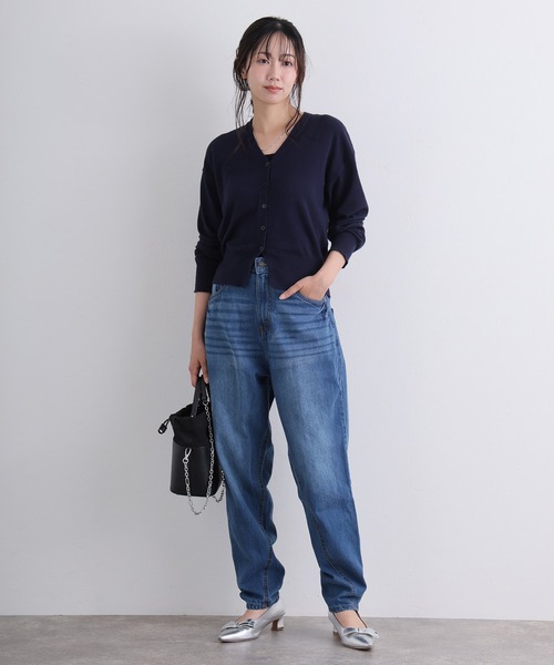 ElegChic(エレグシック)の「サルエルデニムパンツ ジーンズ(デニムパンツ・レディース・ホワイト/ネイビー/ブルー/ネイビー系・4L/S/M/L/XL/XXL)」の4枚目の写真