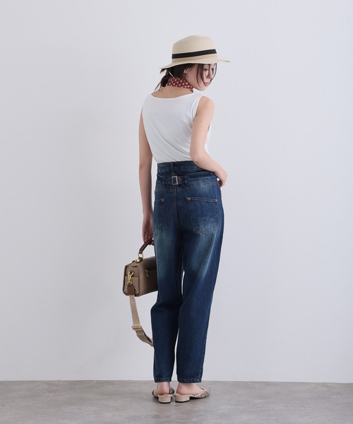 ElegChic(エレグシック)の「サルエルデニムパンツ ジーンズ(デニムパンツ・レディース・ホワイト/ネイビー/ブルー/ネイビー系・4L/S/M/L/XL/XXL)」の12枚目の写真