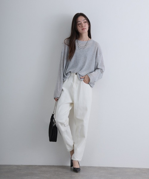 ElegChic(エレグシック)の「サルエルデニムパンツ ジーンズ(デニムパンツ・レディース・ホワイト/ネイビー/ブルー/ネイビー系・4L/S/M/L/XL/XXL)」の16枚目の写真