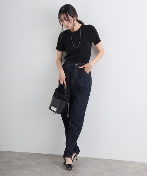 ElegChic(エレグシック)の「サルエルデニムパンツ ジーンズ(デニムパンツ・レディース・ホワイト/ネイビー/ブルー/ネイビー系・4L/S/M/L/XL/XXL)」の21枚目の写真
