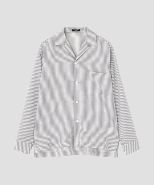 YLEVE(イレーヴ)の「YLEVE / ACETATE CUPRA STRIPE PAJAMA SHIRT(シャツ/ブラウス・レディース・レッド/ブルー・1/0)」の16枚目の写真