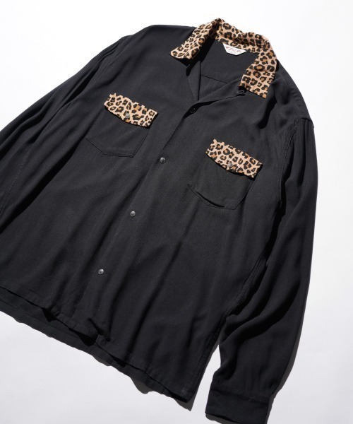 DEL MAR sportswear(デルマースポーツウェア)の「DEL MAR sportswear / SNAP-UP GABARDINE SHIRTS(シャツ/ブラウス・メンズ・ブラック/レオパード/ブラウン・MEDIUM/SMALL/LARGE)」の5枚目の写真
