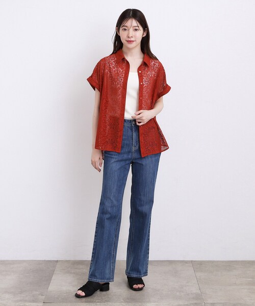 grove(グローブ)の「ギャザーデザインで足元華やかに ミュールサンダル(サンダル・レディース・ブラック/ダークブラウン系・L/M/S)」の9枚目の写真