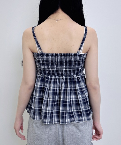 INGNI(イング)の「チェック柄リボンキャミブラウス(シャツ/ブラウス・レディース・ブラウン系その他2/ブラック系/ネイビー系2・M)」の19枚目の写真