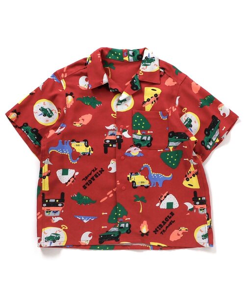 BREEZE(ブリーズ)の「Jimny 総柄シャツ(セットアップ可)(シャツ/ブラウス・キッズ・レッド/キナリ・100/110/80/90/140/120/130)」の10枚目の写真
