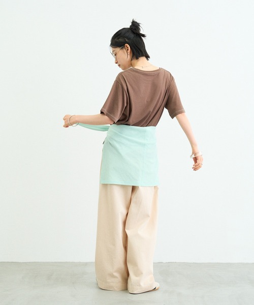 CIAOPANIC TYPY（チャオパニックティピー）の「ZOZO限定接触冷感フラワープリント刺繍Tee（Tシャツ/カットソー・レディース・チャコールグレー/ホワイト/アイボリー/ブラウン・ONE SIZE）」の9枚目の写真