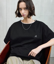 ROCHEM | ワンポイントロゴ刺繍フェイクレイヤードTシャツ(Tシャツ/カットソー)