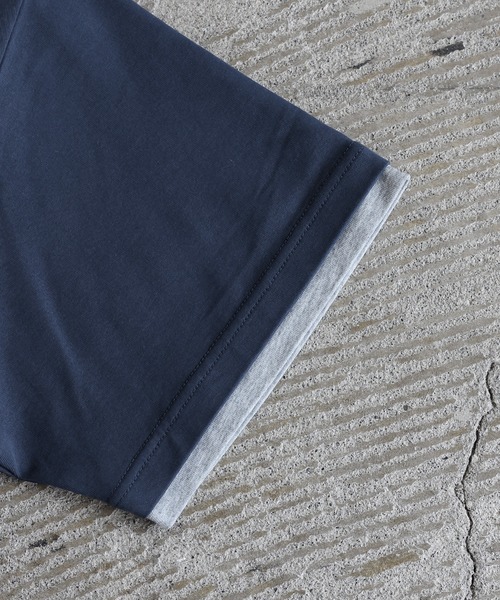 ROCHEM(ローシェン)の「ワンポイントロゴ刺繍フェイクレイヤードTシャツ(Tシャツ/カットソー・メンズ・カーキ/ネイビー/ブラック/ホワイト・L/S/XS/M)」の13枚目の写真