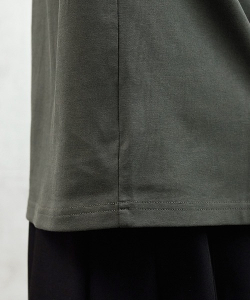 ROCHEM(ローシェン)の「ワンポイントロゴ刺繍フェイクレイヤードTシャツ(Tシャツ/カットソー・メンズ・カーキ/ネイビー/ブラック/ホワイト・L/S/XS/M)」の21枚目の写真