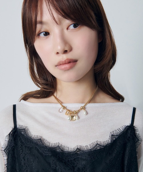 GOLDY(ゴールディ)の「パール × モチーフ スネーク チェーン ネックレス(ネックレス・レディース・シルバー×ゴールド/ゴールド/シルバー・FREE)」の9枚目の写真