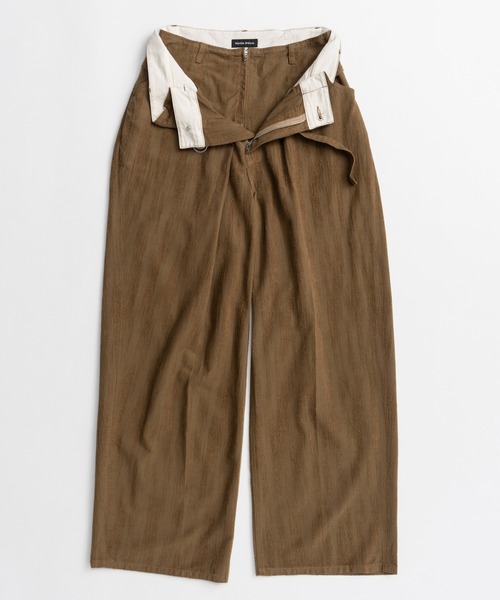 MAISON SPECIAL(メゾンスペシャル)の「【2026Autumn PRE-ORDER】Double-Waist Wide Tuck Pants/ダブルウエストワイドタックパンツ(その他パンツ・レディース・ブラック/カーキ・38/36)」の11枚目の写真