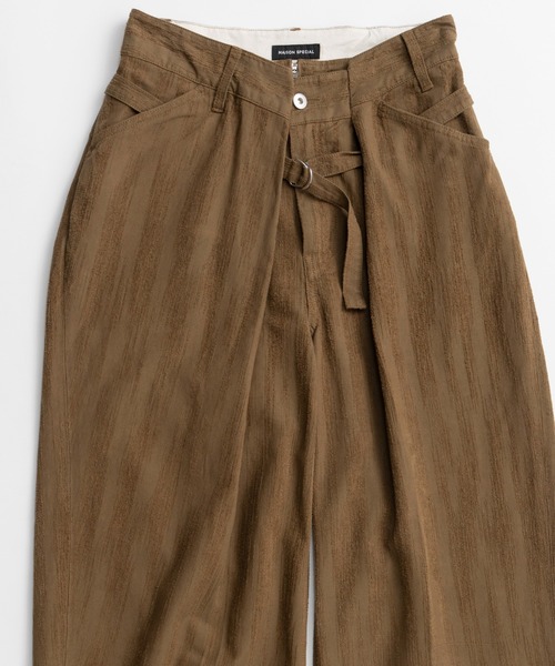 MAISON SPECIAL(メゾンスペシャル)の「【2026Autumn PRE-ORDER】Double-Waist Wide Tuck Pants/ダブルウエストワイドタックパンツ(その他パンツ・レディース・ブラック/カーキ・38/36)」の13枚目の写真