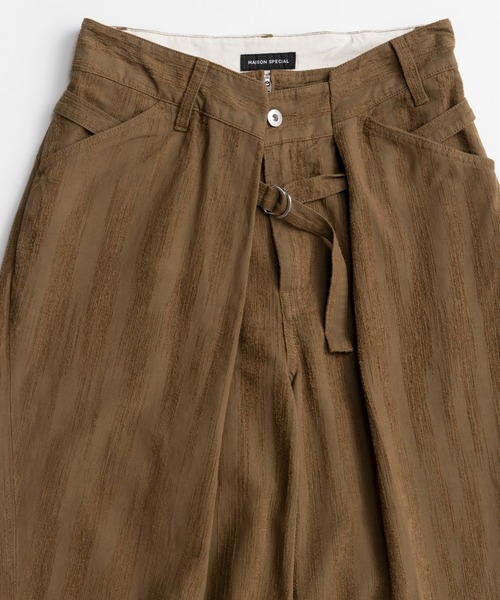 MAISON SPECIAL(メゾンスペシャル)の「【2026Autumn PRE-ORDER】Double-Waist Wide Tuck Pants/ダブルウエストワイドタックパンツ(その他パンツ・レディース・ブラック/カーキ・38/36)」の14枚目の写真