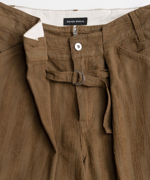 MAISON SPECIAL(メゾンスペシャル)の「【2026Autumn PRE-ORDER】Double-Waist Wide Tuck Pants/ダブルウエストワイドタックパンツ(その他パンツ・レディース・ブラック/カーキ・38/36)」の15枚目の写真