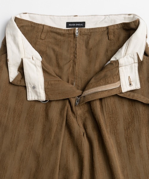 MAISON SPECIAL(メゾンスペシャル)の「【2026Autumn PRE-ORDER】Double-Waist Wide Tuck Pants/ダブルウエストワイドタックパンツ(その他パンツ・レディース・ブラック/カーキ・38/36)」の16枚目の写真