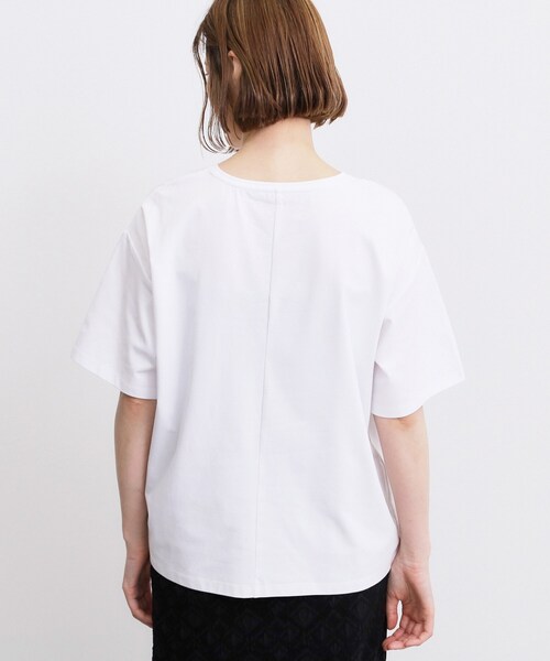 grove（グローブ）の「フラワーモチーフスパンコールTシャツ（Tシャツ/カットソー・レディース・オフホワイト/ブラック/サンドベージュ・02/03/01/04/05）」の18枚目の写真