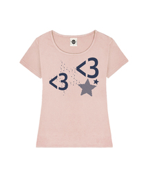 HEART TO レディース Uネック スリムフィット 半袖Tシャツ 6 COLORS