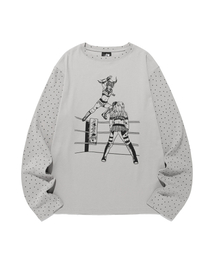 WRESTLING STAR L/S TEE_GREY(NG2FFUT552A)