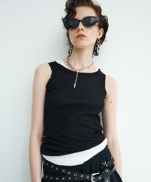 JOSE MOON | SHEER RIB TANKTOP/シアーリブタンクトップ(タンクトップ)