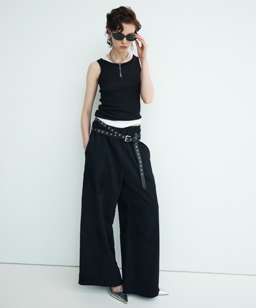 JOSE MOON(ジョゼムーン)の「SHEER RIB TANKTOP/シアーリブタンクトップ(タンクトップ・レディース・ブラック/グレー/ホワイト・FREE)」の8枚目の写真