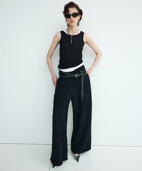JOSE MOON(ジョゼムーン)の「SHEER RIB TANKTOP/シアーリブタンクトップ(タンクトップ・レディース・ブラック/グレー/ホワイト・FREE)」の7枚目の写真