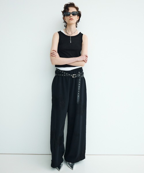 JOSE MOON(ジョゼムーン)の「SHEER RIB TANKTOP/シアーリブタンクトップ(タンクトップ・レディース・ブラック/グレー/ホワイト・FREE)」の6枚目の写真
