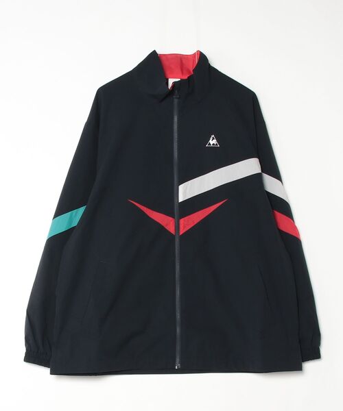le coq sportif（ルコックスポルティフ）の「裏メッシュウィンドブレーカージャケット（ナイロンジャケット・メンズ・ブラック/ネイビー・L/XL/M/S）」の2枚目の写真