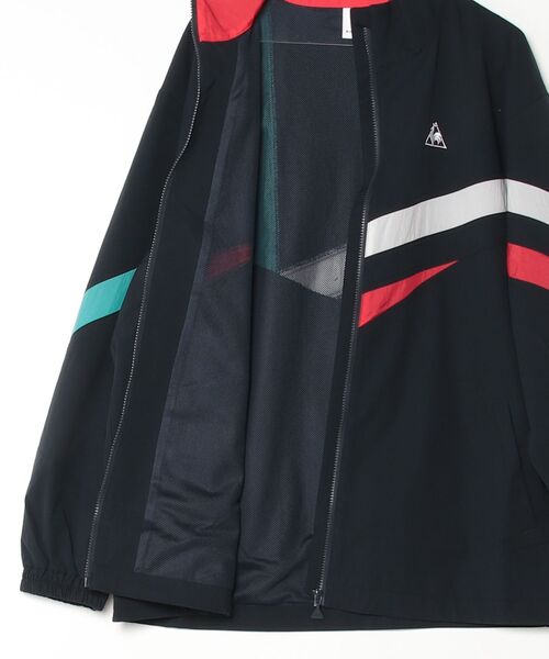 le coq sportif（ルコックスポルティフ）の「裏メッシュウィンドブレーカージャケット（ナイロンジャケット・メンズ・ブラック/ネイビー・L/XL/M/S）」の4枚目の写真