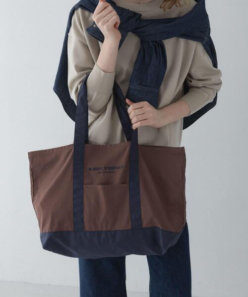 URBAN RESEARCH Sonny Label（アーバンリサーチサニーレーベル）の「SLEEPY WEEKDAY TOTEBAG（トートバッグ・レディース・ネイビー/ブラウン系その他/グリーン・ONE）」の4枚目の写真