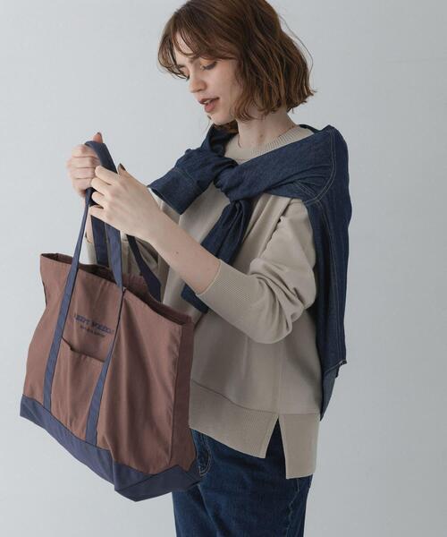 URBAN RESEARCH Sonny Label（アーバンリサーチサニーレーベル）の「SLEEPY WEEKDAY TOTEBAG（トートバッグ・レディース・ネイビー/ブラウン系その他/グリーン・ONE）」の5枚目の写真