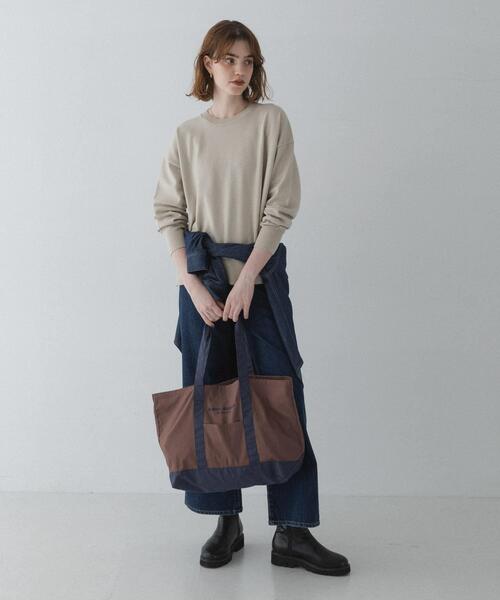 URBAN RESEARCH Sonny Label（アーバンリサーチサニーレーベル）の「SLEEPY WEEKDAY TOTEBAG（トートバッグ・レディース・ネイビー/ブラウン系その他/グリーン・ONE）」の6枚目の写真