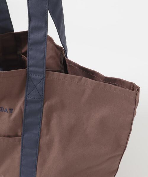 URBAN RESEARCH Sonny Label（アーバンリサーチサニーレーベル）の「SLEEPY WEEKDAY TOTEBAG（トートバッグ・レディース・ネイビー/ブラウン系その他/グリーン・ONE）」の9枚目の写真
