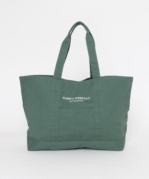 URBAN RESEARCH Sonny Label（アーバンリサーチサニーレーベル）の「SLEEPY WEEKDAY TOTEBAG（トートバッグ・レディース・ネイビー/ブラウン系その他/グリーン・ONE）」の12枚目の写真