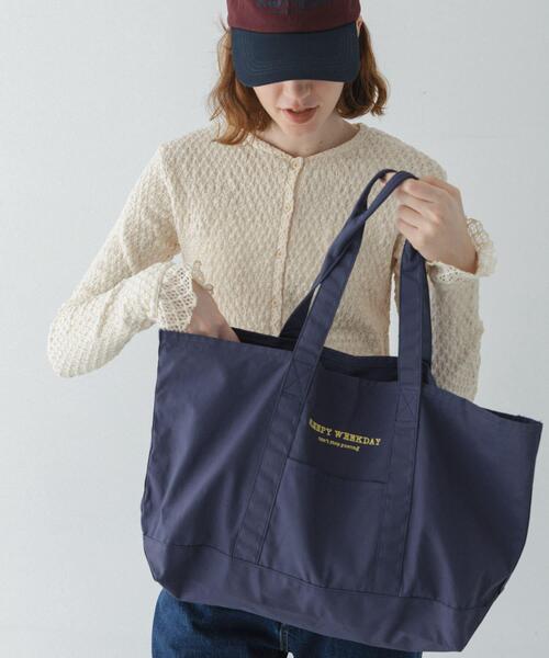 URBAN RESEARCH Sonny Label（アーバンリサーチサニーレーベル）の「SLEEPY WEEKDAY TOTEBAG（トートバッグ・レディース・ネイビー/ブラウン系その他/グリーン・ONE）」の14枚目の写真