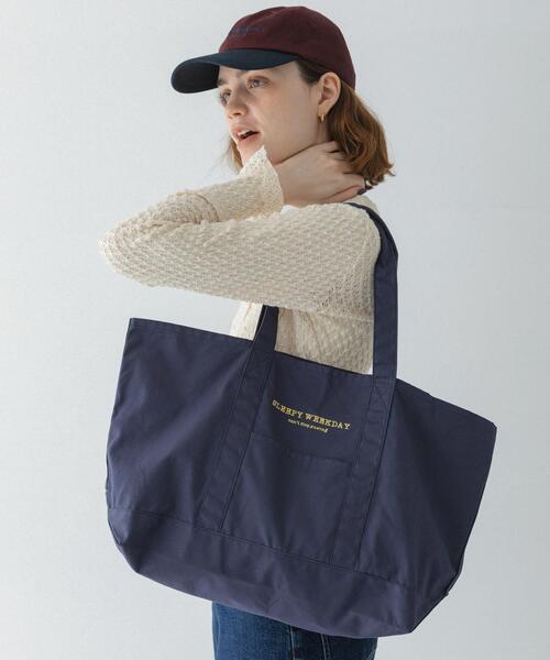 URBAN RESEARCH Sonny Label（アーバンリサーチサニーレーベル）の「SLEEPY WEEKDAY TOTEBAG（トートバッグ・レディース・ネイビー/ブラウン系その他/グリーン・ONE）」の15枚目の写真