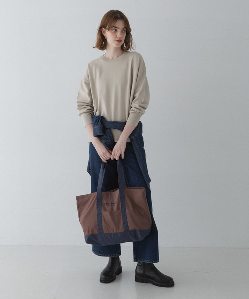 URBAN RESEARCH Sonny Label(アーバンリサーチサニーレーベル)の「SLEEPY WEEKDAY TOTEBAG(トートバッグ・レディース・ネイビー/ブラウン系その他/グリーン・ONE)」の6枚目の写真