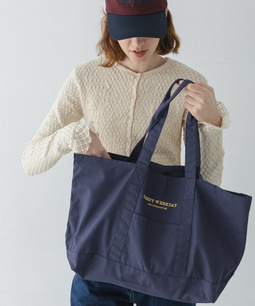 URBAN RESEARCH Sonny Label(アーバンリサーチサニーレーベル)の「SLEEPY WEEKDAY TOTEBAG(トートバッグ・レディース・ネイビー/ブラウン系その他/グリーン・ONE)」の10枚目の写真