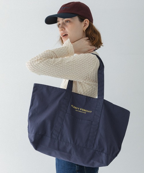 URBAN RESEARCH Sonny Label(アーバンリサーチサニーレーベル)の「SLEEPY WEEKDAY TOTEBAG(トートバッグ・レディース・ネイビー/ブラウン系その他/グリーン・ONE)」の11枚目の写真